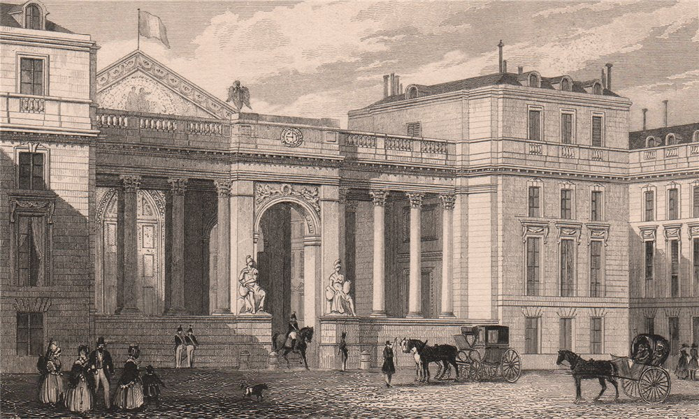 PARIS. Screen to the court yard, National Assembly. BICKNELL 1845 old print